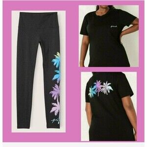 Vs PINK PALM TREE SHINE OUTFIT TROPICAL SET xxl